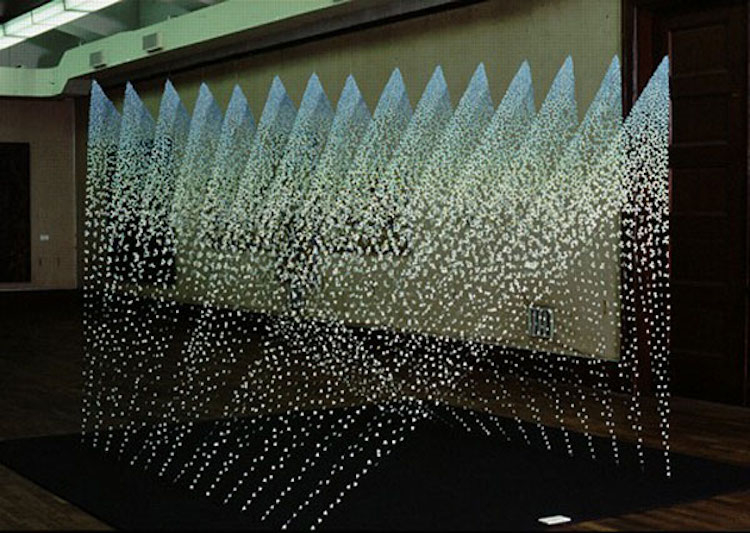 Large-Scale Installations Intricately Crafted By Contemporary Artists in "Fishes Together" Hand Painted Canvas Art, 80"X40"