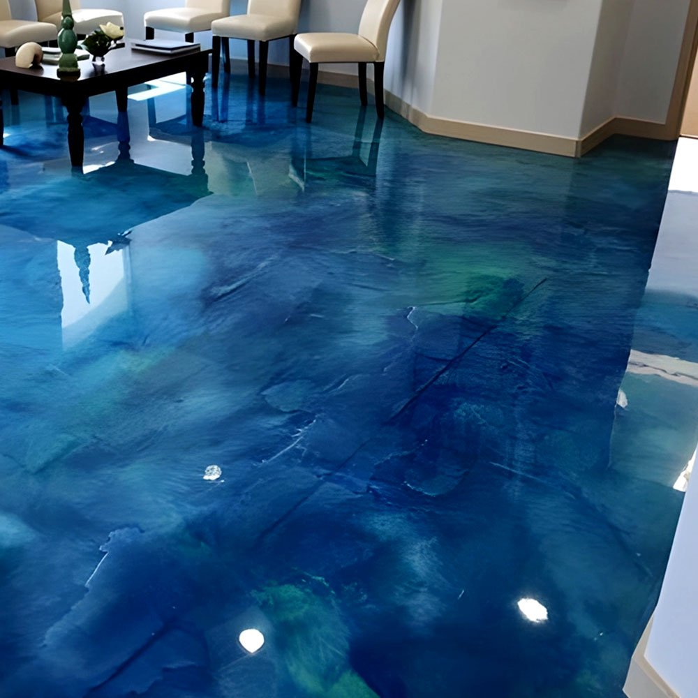 Metallic Floor Resin Painting Coating Epoxy Paint For 3D Flooring Resin ... with Understanding the Appeal of Metallic Resin Finishes in Modern Interior Design