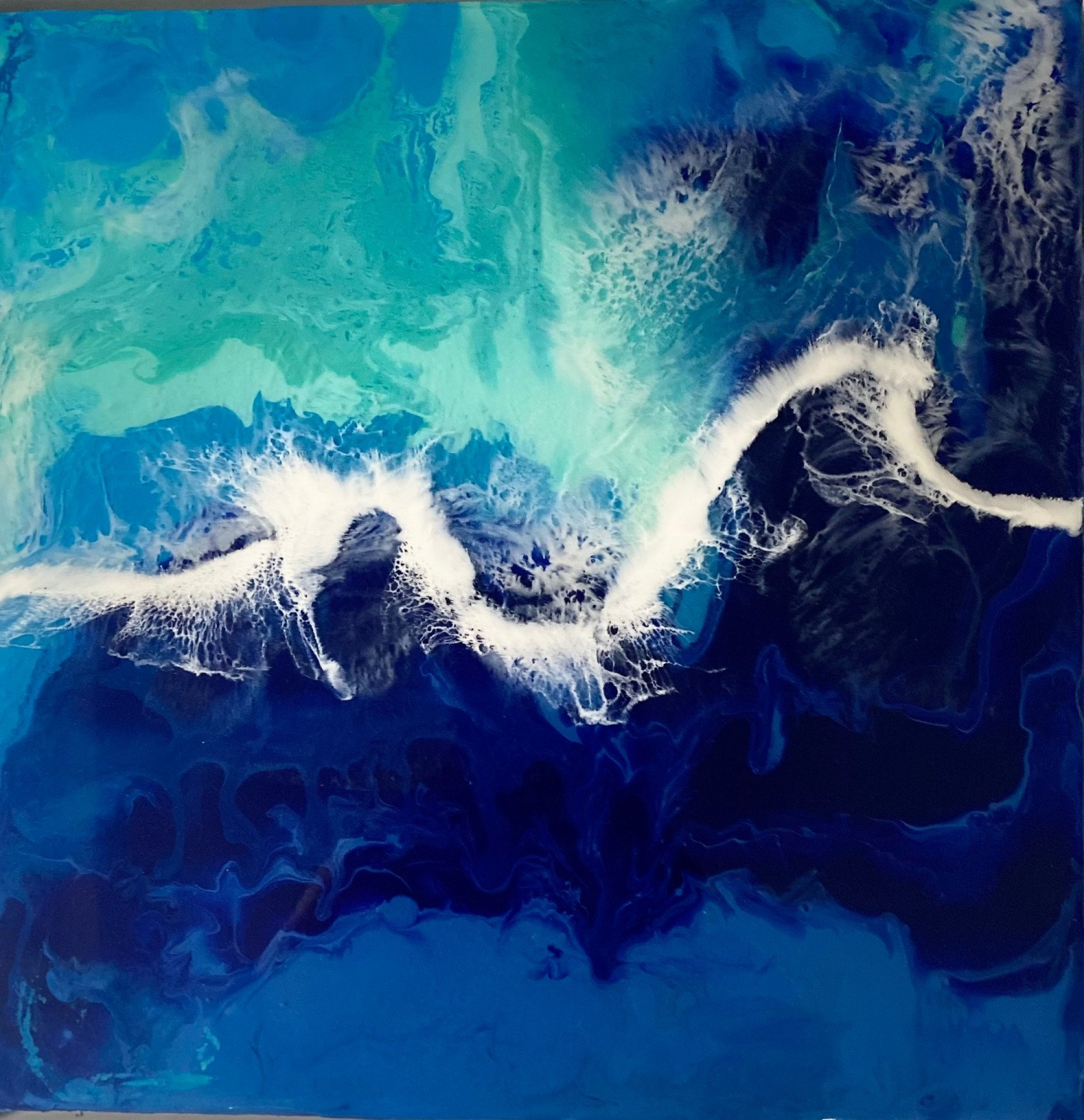 Modern Marine Art At Georgina Crosby Blog pertaining to "Fishes Together" Hand Painted Canvas Art, 80"X40"