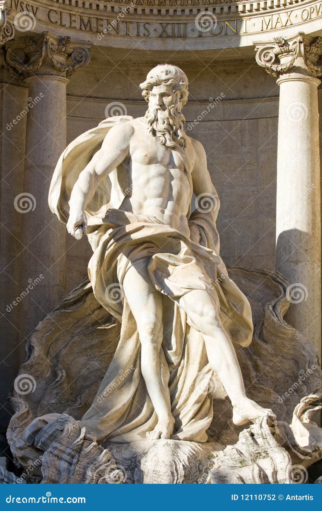 Neptune Statue Stock Photo. Image Of Ancient, Italian - 12110752 intended for Neptune Trevi Mask 15 Gargoyle Sculpture