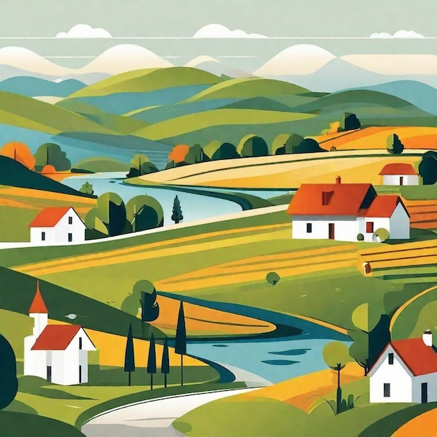 Premium Photo | Picturesque Countryside Scenes pertaining to Tracing the Evolution of Italian Born Artist H Hargrove and His American Countryside Scenes