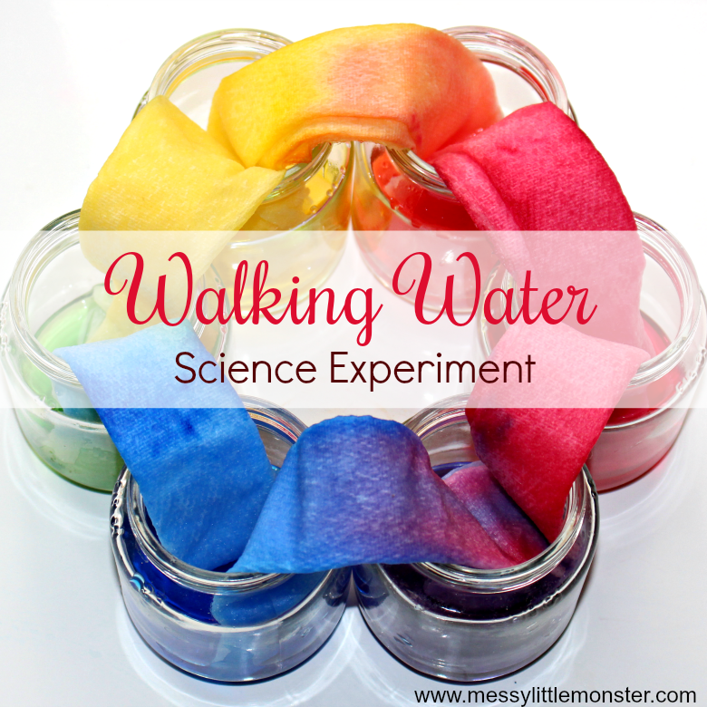 Rainbow Walking Water Science Experiment - Messy Little Monster intended for Jumping Rainbow