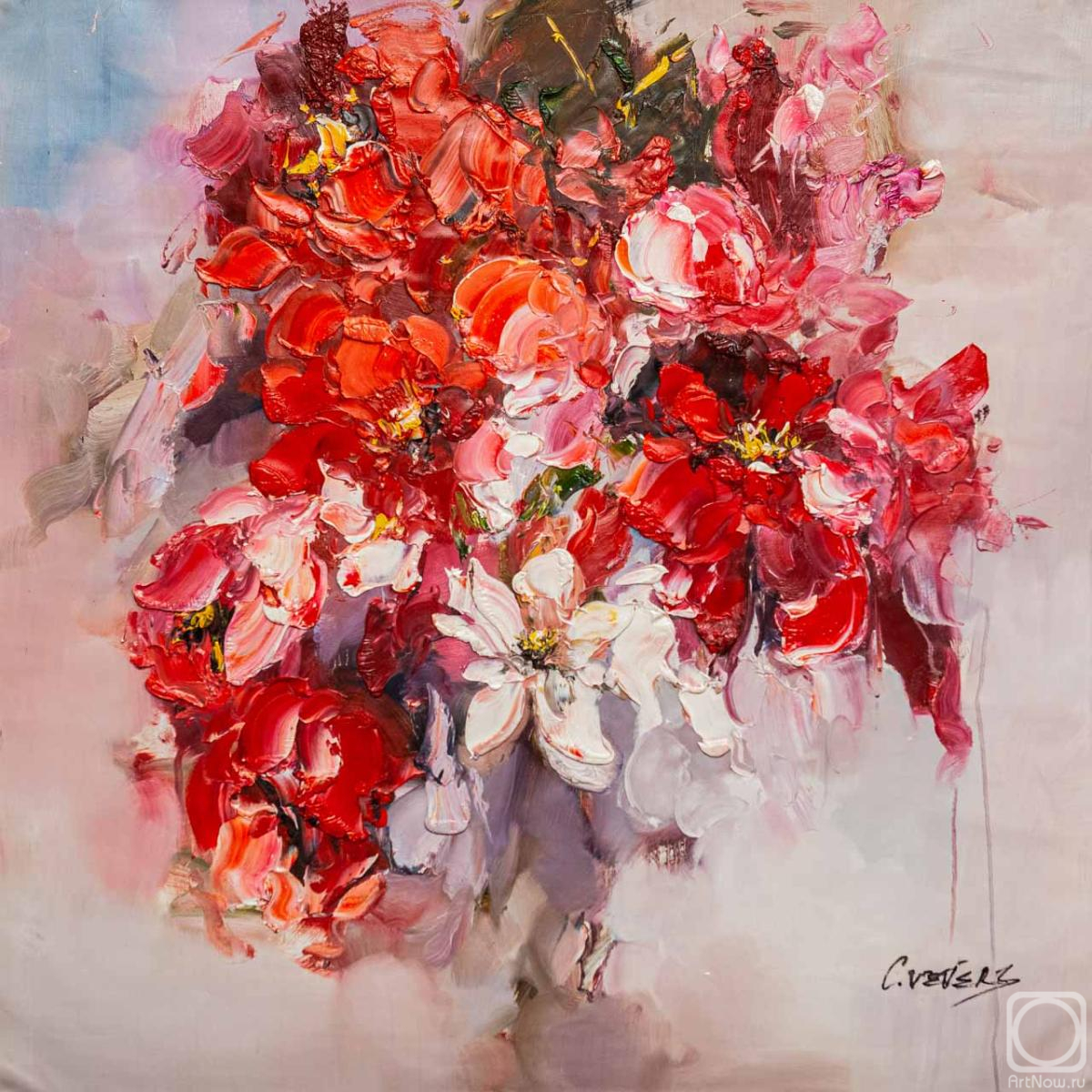 Red Flowers Painting with regard to What Practitioners and Researchers Say About the Therapeutic Value of Wall Decor Painting A Beautiful Day with Flowers II
