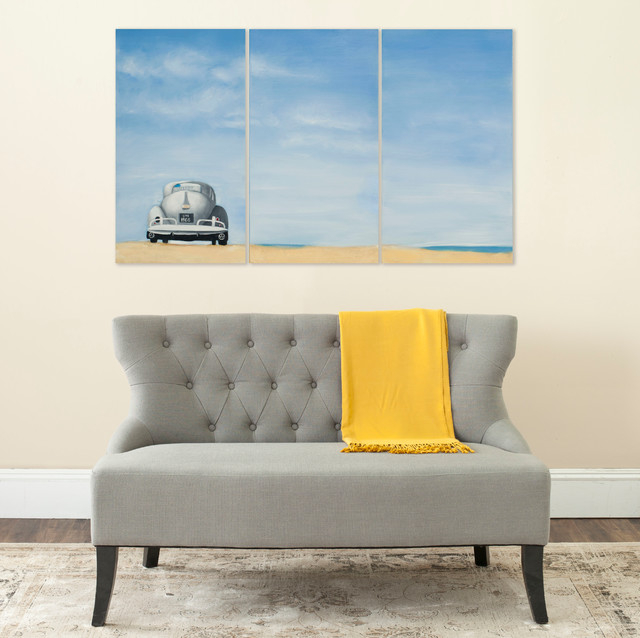 Safavieh "Dune Buggy" Triptych Wall Art, #N/A - Beach Style - Paintings ... pertaining to Exploring Soft Color Palettes with the Safavieh Dune Buggy Triptych Wall Art