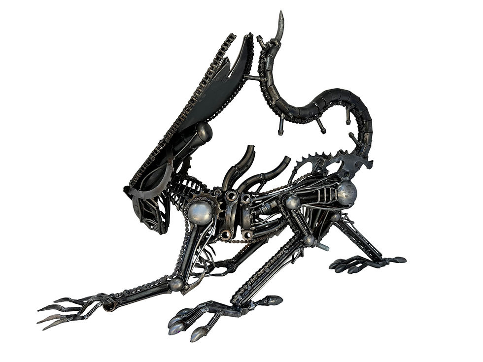 The Hive Empress – Alien Queen Inspired Recycled Metal Sculpture ... for Art Model 3D Handmade Metal