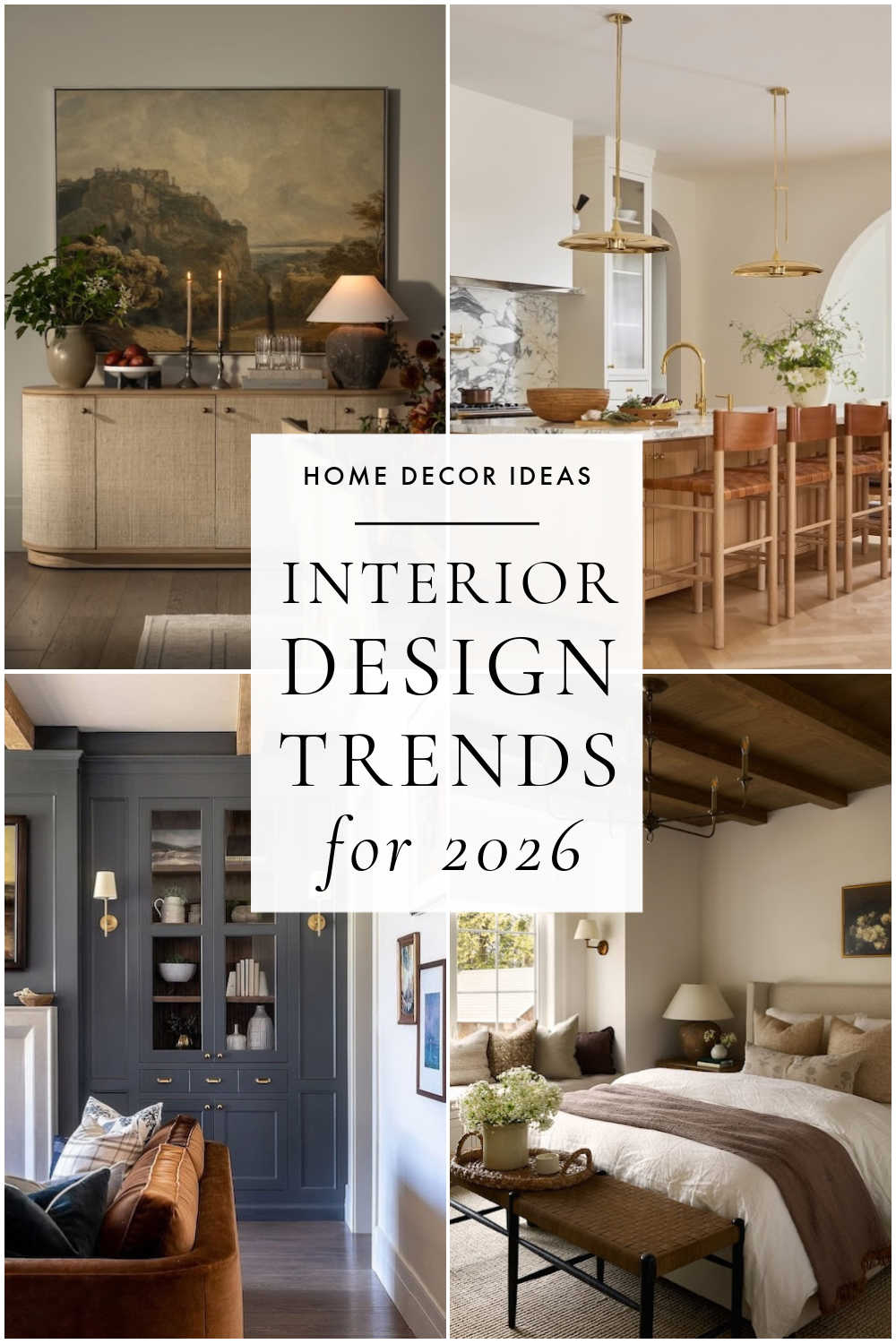 Top 10 Home Decor Trends And Interior Design Ideas For 2026 – Jane At Home throughout Tranquil Framed Canvas - Set Of 4 - White Frame