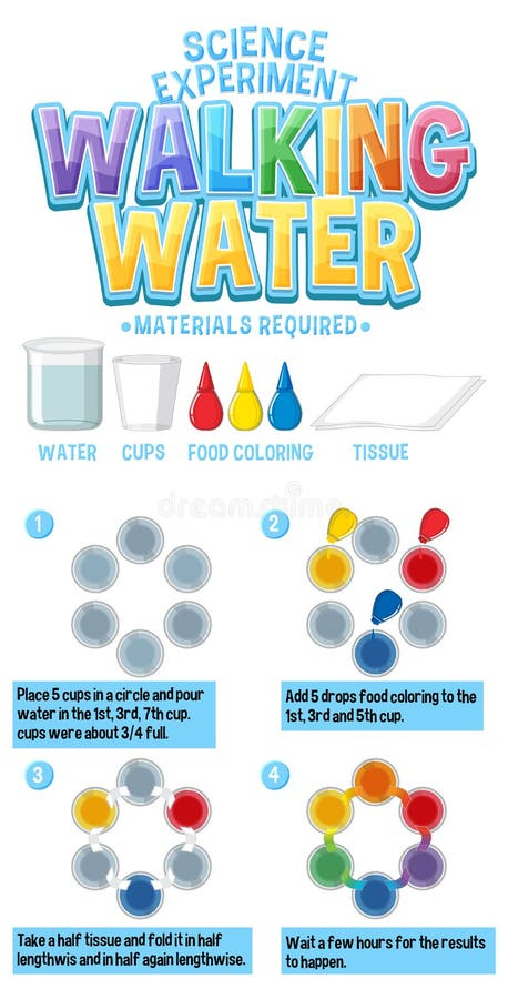 Walking Water Science Experiment Stock Vector - Illustration Of Colour ... for Jumping Rainbow