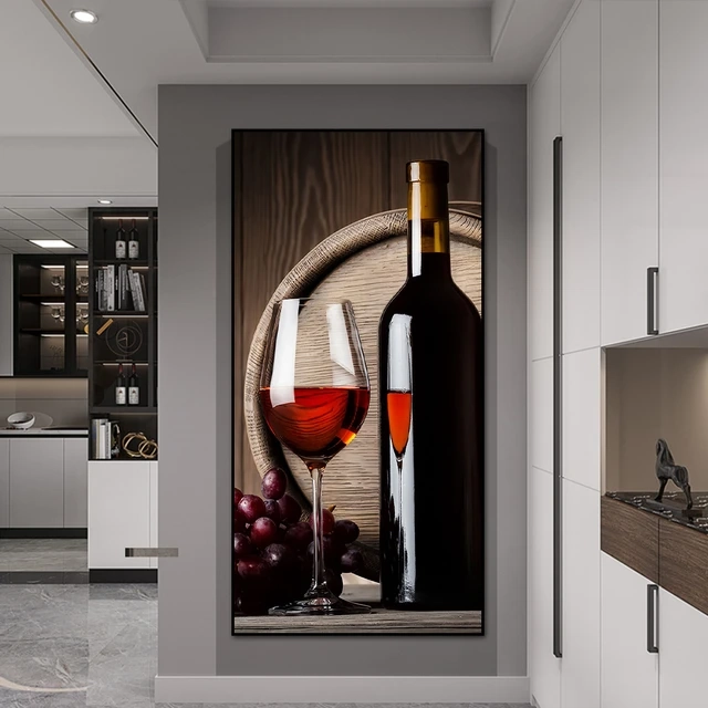 Winegrapes Wine Kitchen Wall Decoration in Why Wine Themed Wall Decor Creates Such an Inviting Atmosphere in Modern Kitchens