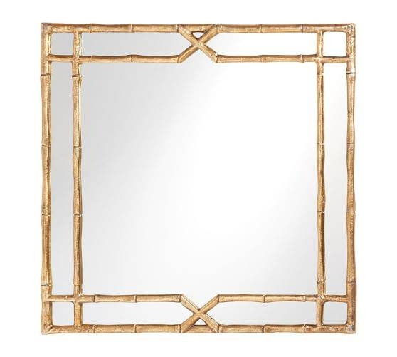 15 Best Bamboo Framed Wall Mirrors pertaining to Bamboo Square Wall Mirror, Natural, Black