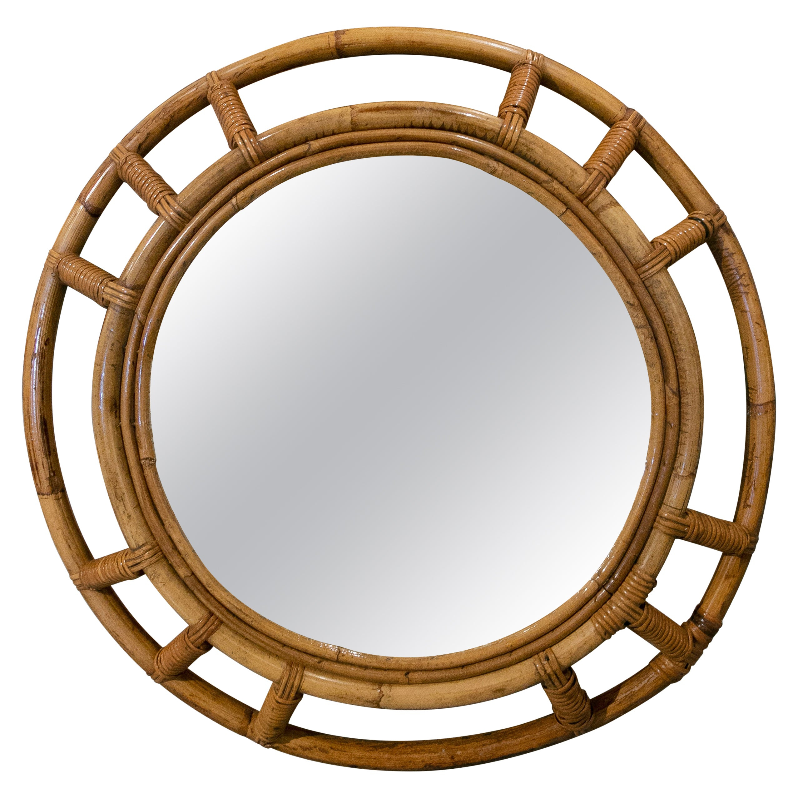 1970S Square Bamboo Wall Mirror At 1Stdibs with The Timeless Appeal of Natural and Black Bamboo Mirrors Exploring Design Options