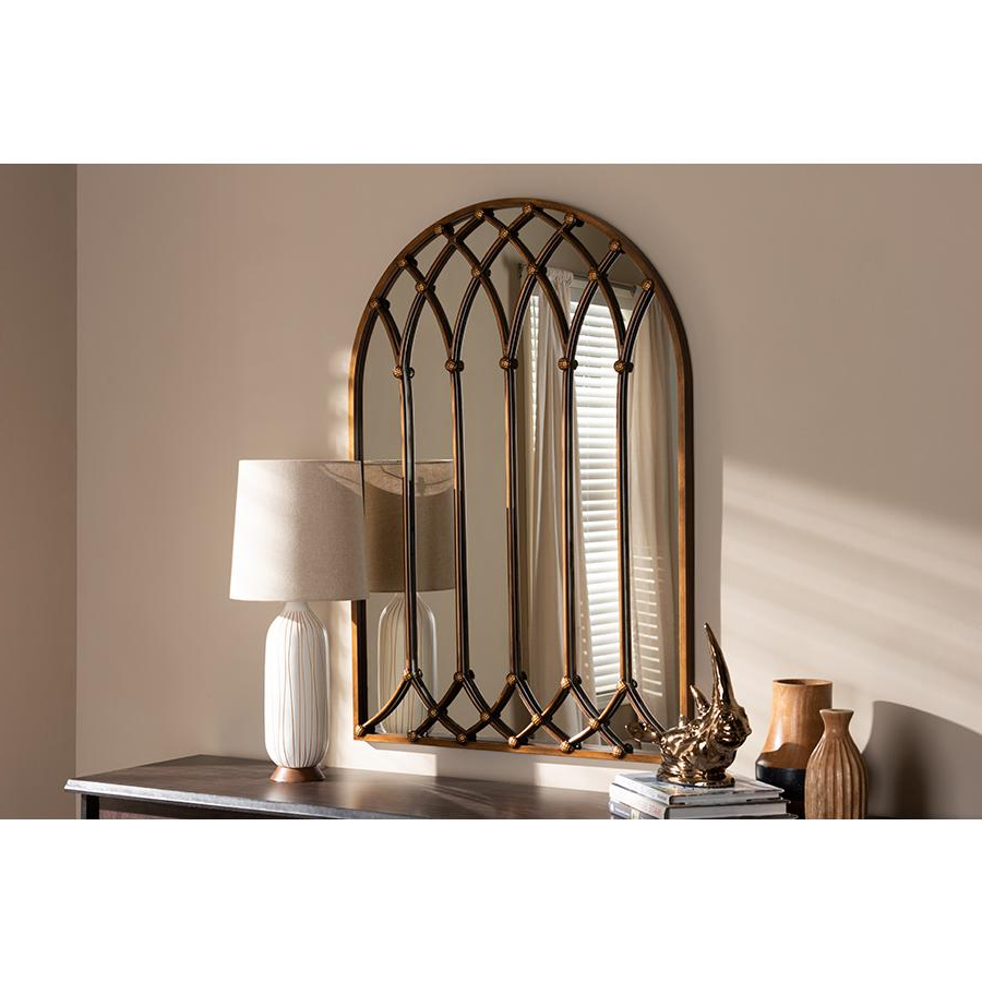 20 Best Collection Of Metal Arch Window Wall Mirrors throughout Unveiling the Allure of the Baxton Studio Vintage Farmhouse Mirror Its History and Craftsmanship