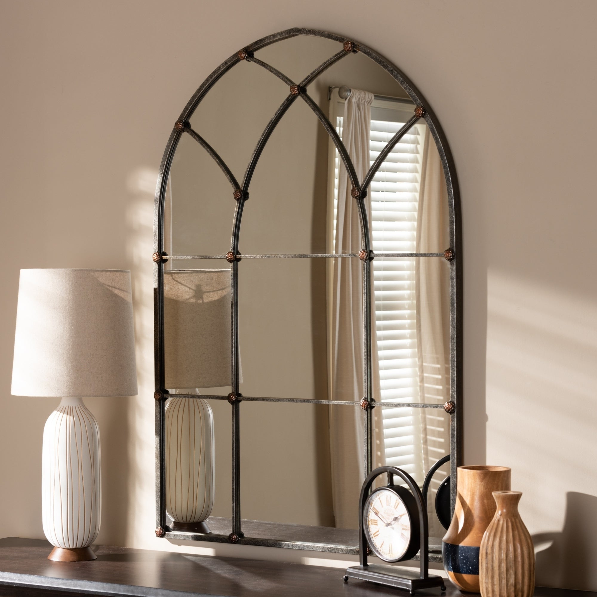 20 Best Collection Of Metal Arch Window Wall Mirrors with regard to Unveiling the Allure of the Baxton Studio Vintage Farmhouse Mirror Its History and Craftsmanship