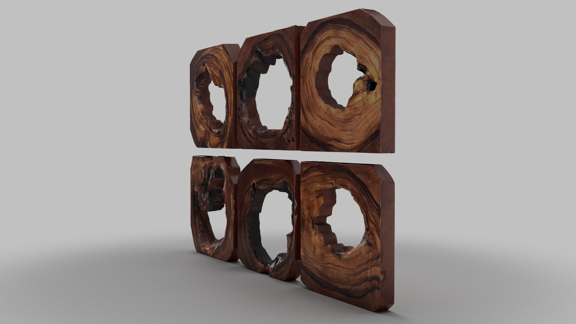3D Adlai Wood Wall Art Model - Turbosquid 2323662 for Adlai Wood Wall Art S/6