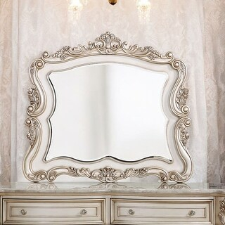Acme Gorsedd Mirror , Gold Ivory - Gold Ivory - Bed Bath &amp; Beyond ... within Transforming Spaces with Light and Style The Impact of ACMEGorsedd&amp;#039;s Gold Ivory Mirror