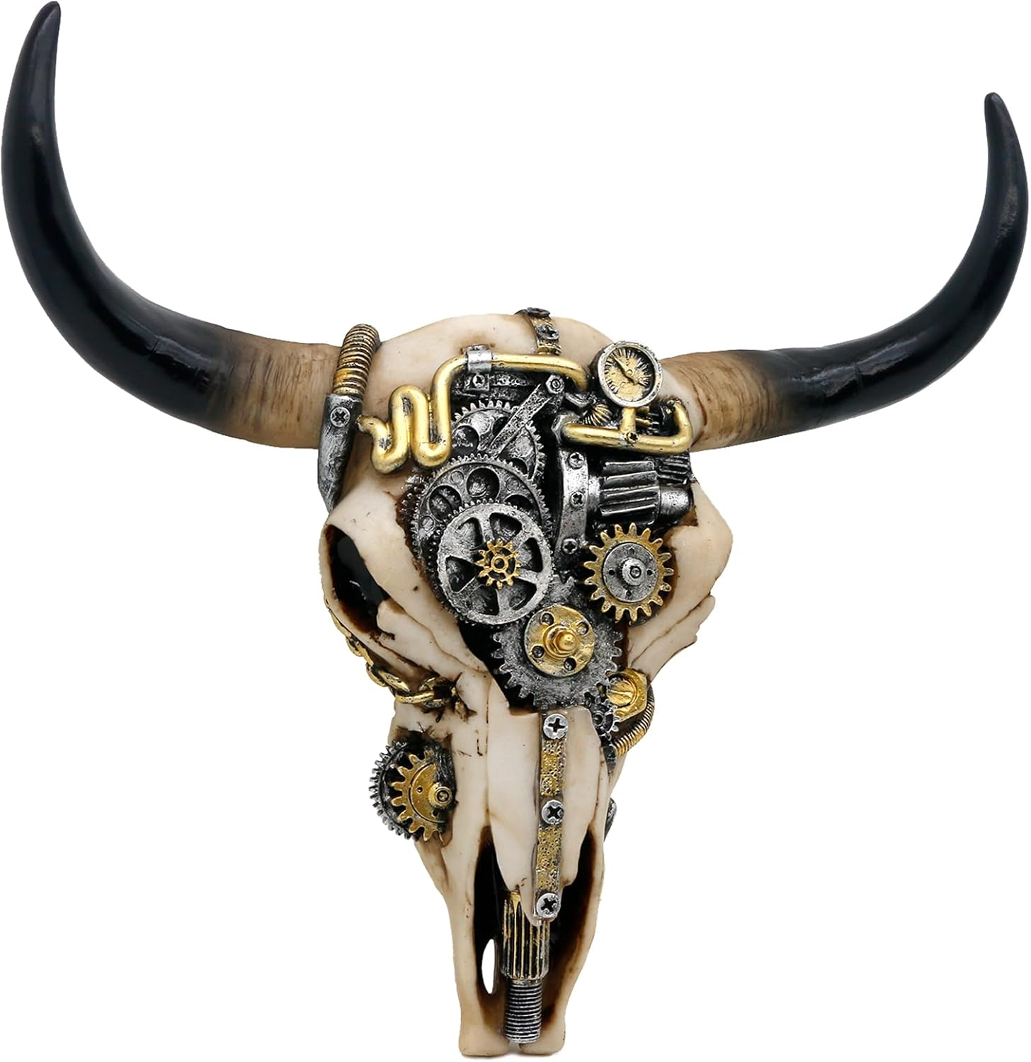 Amazon.com: Alikiki Steampunk Cow Skull Wall-Decor - Western Bull Head ... with regard to The Enduring Appeal of Asian Art Imports Bull Head A Timeless Treasure