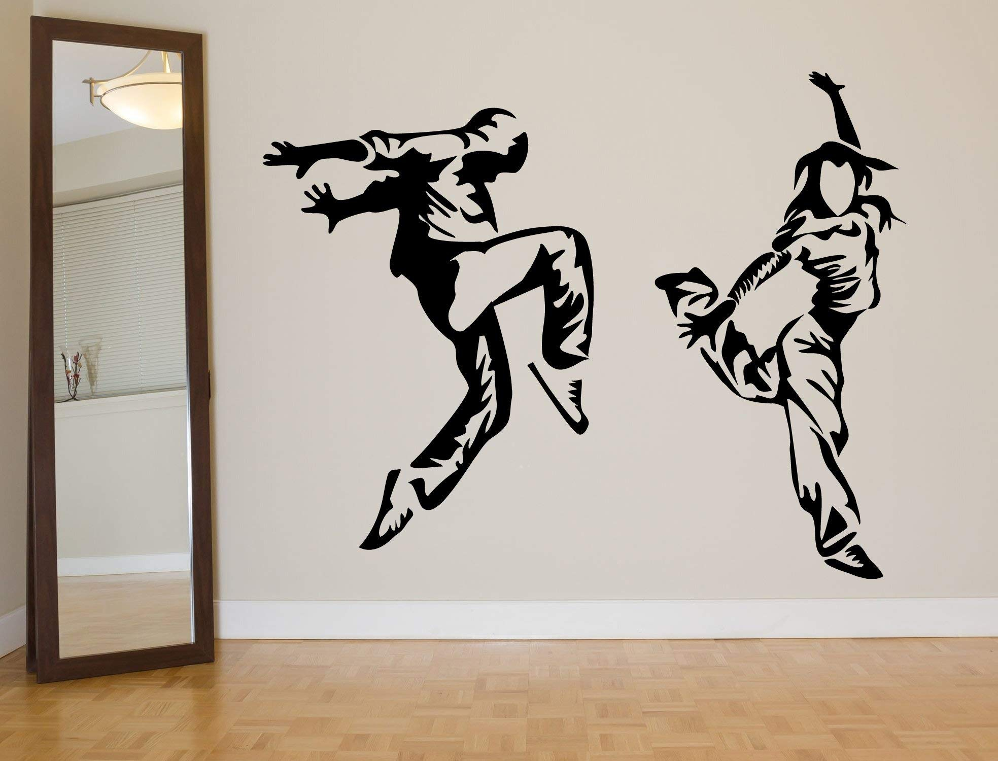 Amazon.com: Hip Hop Dancers Wall Decals Break Dance Wall Decal ... regarding Cast Dancing Wall Sculpture A Journey Through Materials and Methods