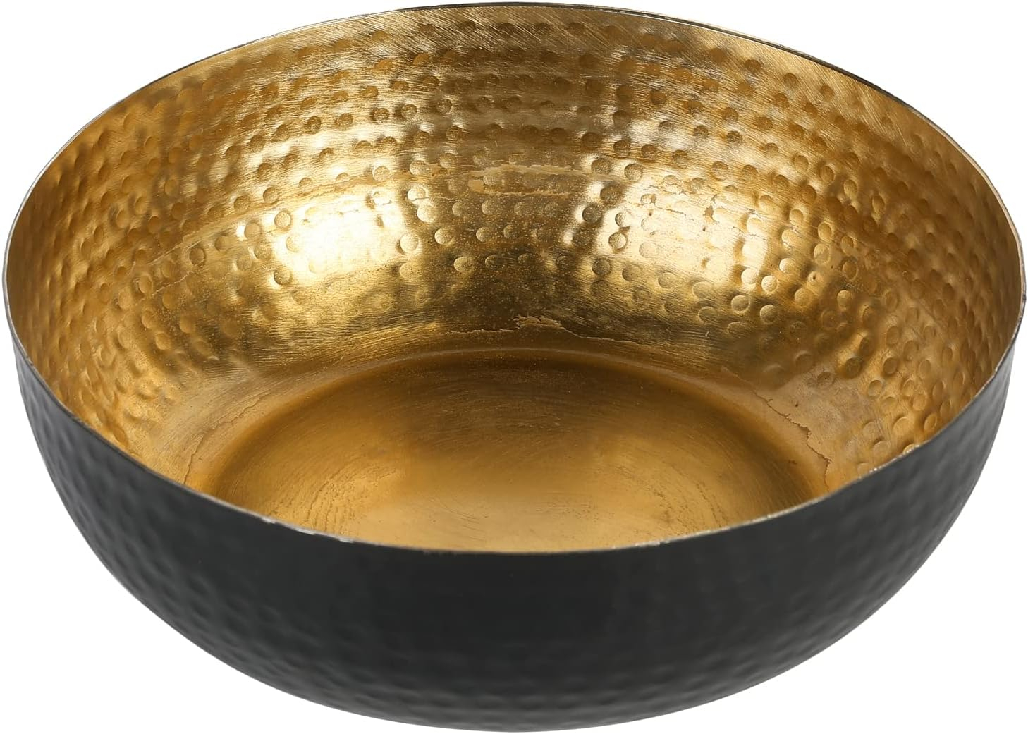 Amazon.com: Mygift Black Metal Hammered Decorative Bowl For Home Decor ... in The Art of Placement Elevating Your Decor with Gold and Silver Wall Bowls