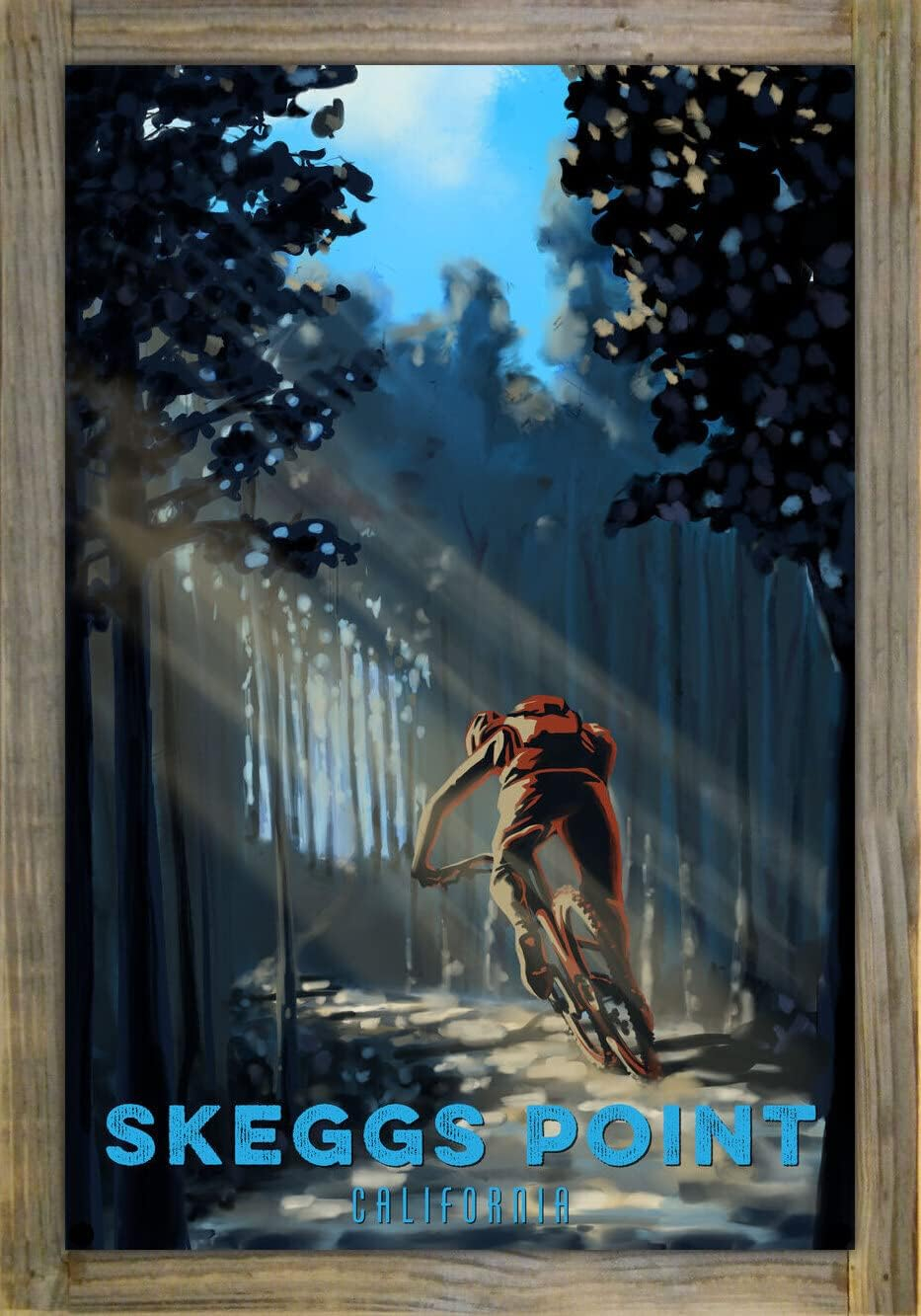 Amazon.com: Skeggs Point California Cross Country Mountain Biker Metal ... inside Backcountry Metal Prints Preserving Nature Through Art