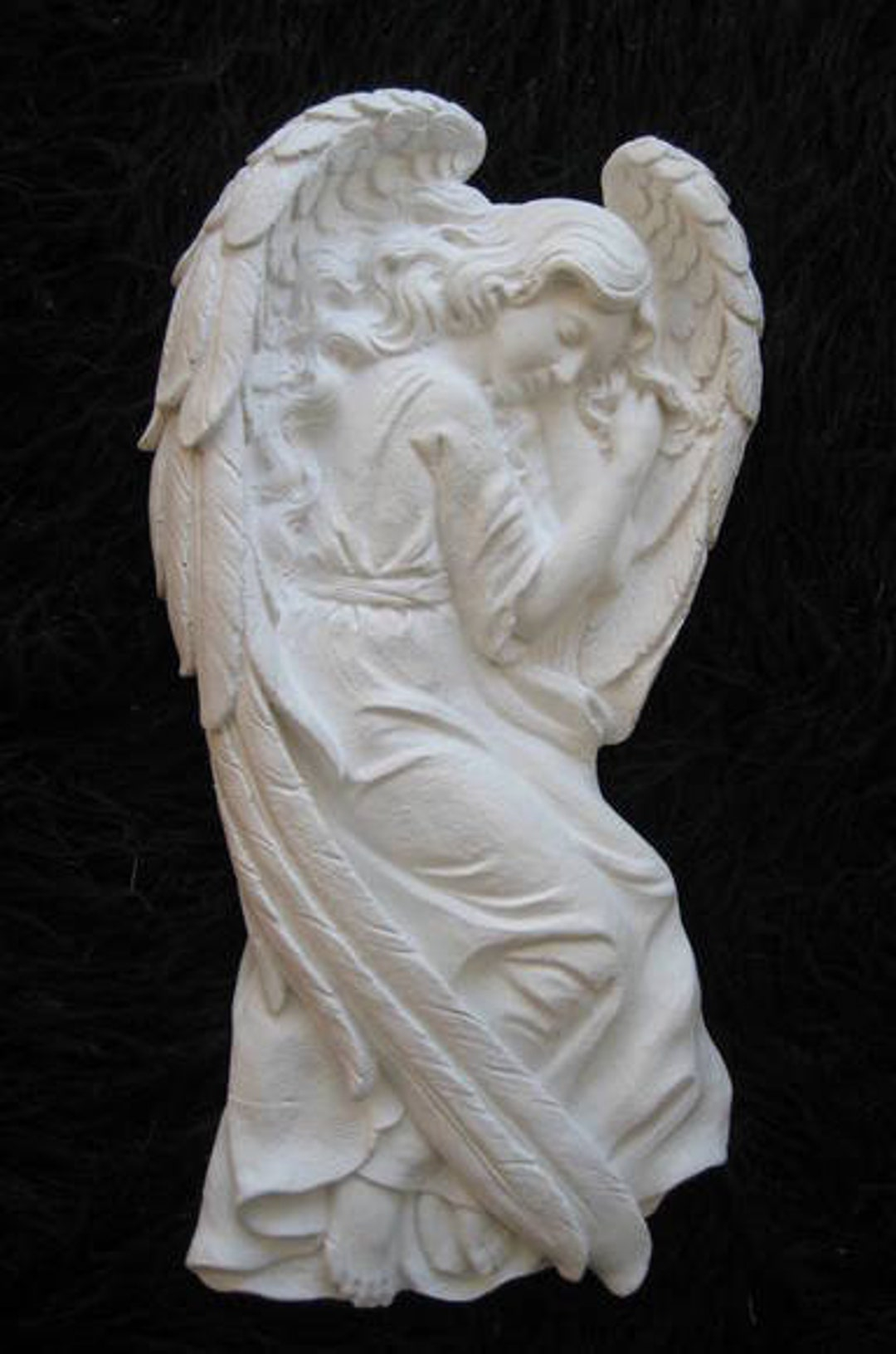 Angel Sleeping Wall Art Sculpture Frieze Plaque Home Decor 16" Neo-Mfg ... regarding Exploring Materials and Techniques in Angel of Peace Frieze Large Wall Sculptures