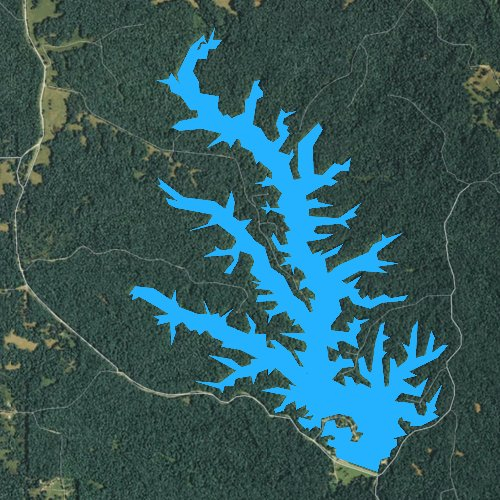 Arkansas Fishing Lake Maps with Bear Creek Lake, Arkansas-Wood Lake Map, Small Standout