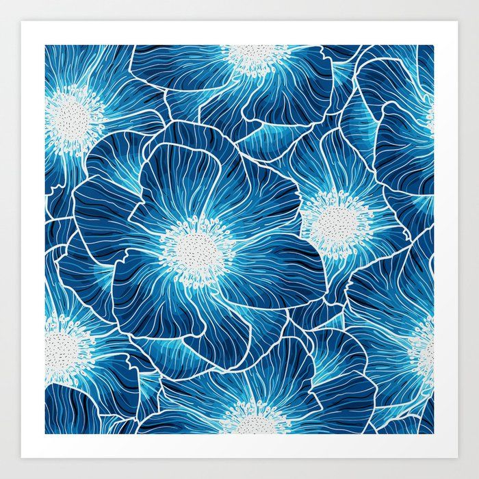 Art Print | Blue Anemones Wildflower G605 By Medusart - X-Small ... with regard to Understanding the Techniques Used in Creating Blue Anemone Sketches