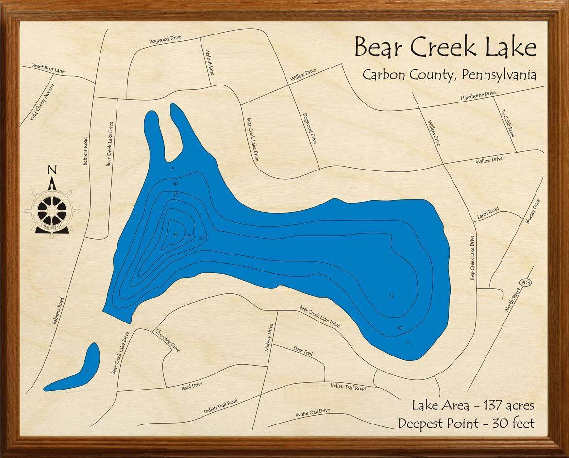 Bear Creek Lake | Lakehouse Lifestyle for Bear Creek Lake, Arkansas-Wood Lake Map, Small Standout