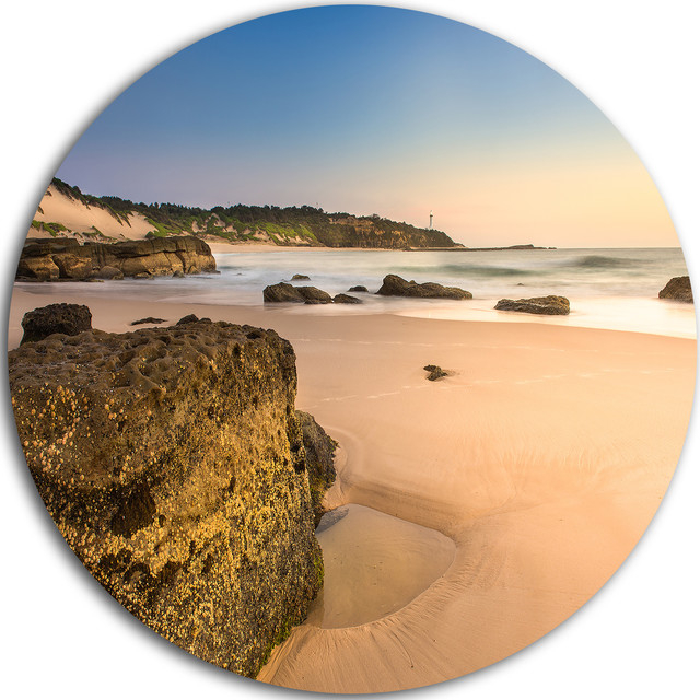 Beautiful Rocky Seashore At Norah Head, Seashore Round Wall Art, Disc ... throughout Beautiful Azores Rocky Coast, Seashore Round Wall Art, 11"