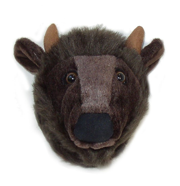 Bison Buffalo Head Plush Toy Trophy Wall Mount - $11.75 - Jeannie's Cottage regarding The Symbolism and Significance of Buffalo Stuffed Trophy Heads