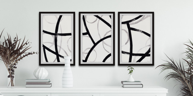 Creating Visual Harmony: Exploring the Power of Black and White Pattern Triptychs