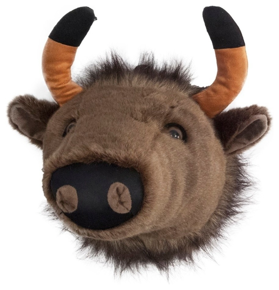 Buffalo Stuffed Trophy Head, Large - Southwestern - Wall Sculptures ... regarding The Symbolism and Significance of Buffalo Stuffed Trophy Heads