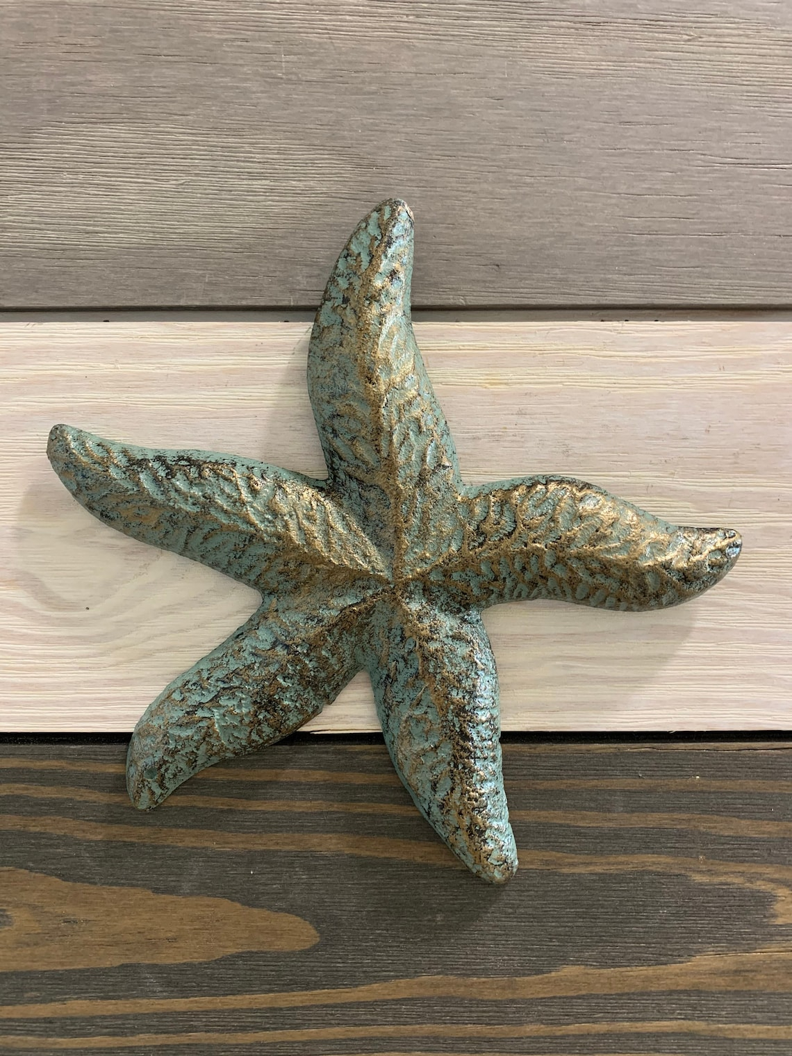 Cast Iron Patina Starfish Wall Decor Home Decor Cast Iron | Etsy throughout Transforming Your Home with Brown Mermaid Wall Art Inspiration