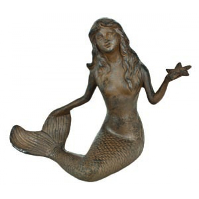 Cast Iron Rust Mermaid Vintage Nautical Decor pertaining to Transforming Your Home with Brown Mermaid Wall Art Inspiration