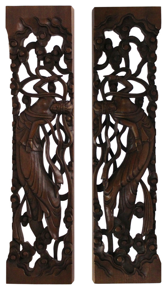 Unveiling the Artistry of Chinese Pair Natural Wood Relief Carvings A Deep Dive