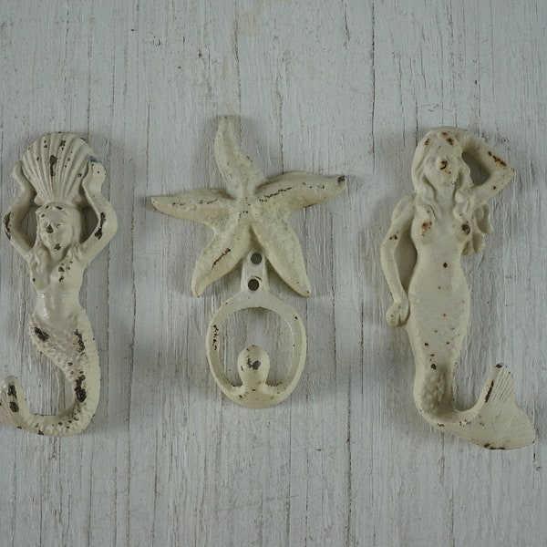 Coastal Wall Hooks - Etsy regarding Transforming Your Home with Brown Mermaid Wall Art Inspiration
