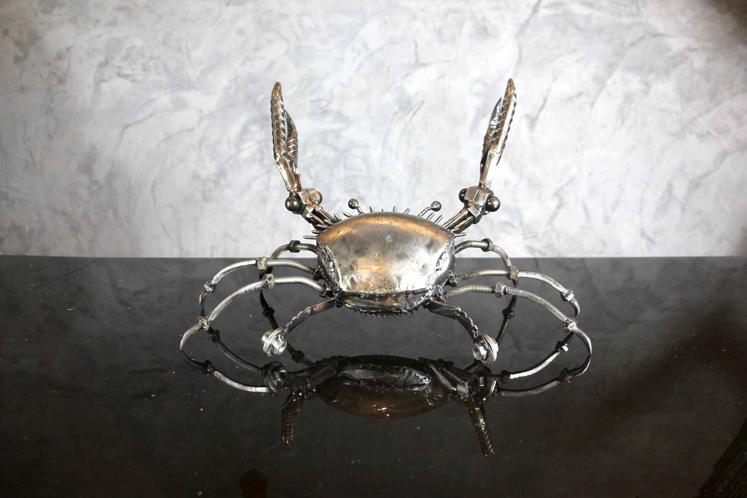 Crab 17 Metal Sculpture Art - Etsy intended for 3D Metal Crab Sculpture