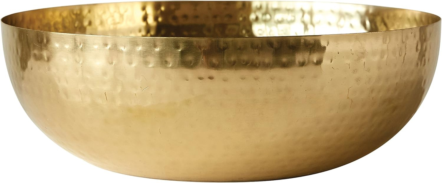 Creative Co-Op Da7392 Hammered Metal Bowl With Gold Finish: Amazon.ca ... throughout 4-Piece Elegant Hammered Metal Wall Bowl Set, Brass/Gold