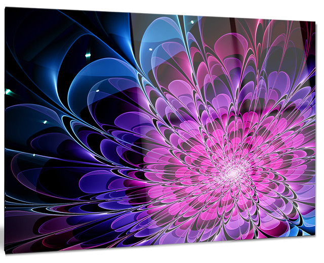 A Deep Dive into the Design of 28"x12" Light Purple Fractal Flower Metal Wall Art