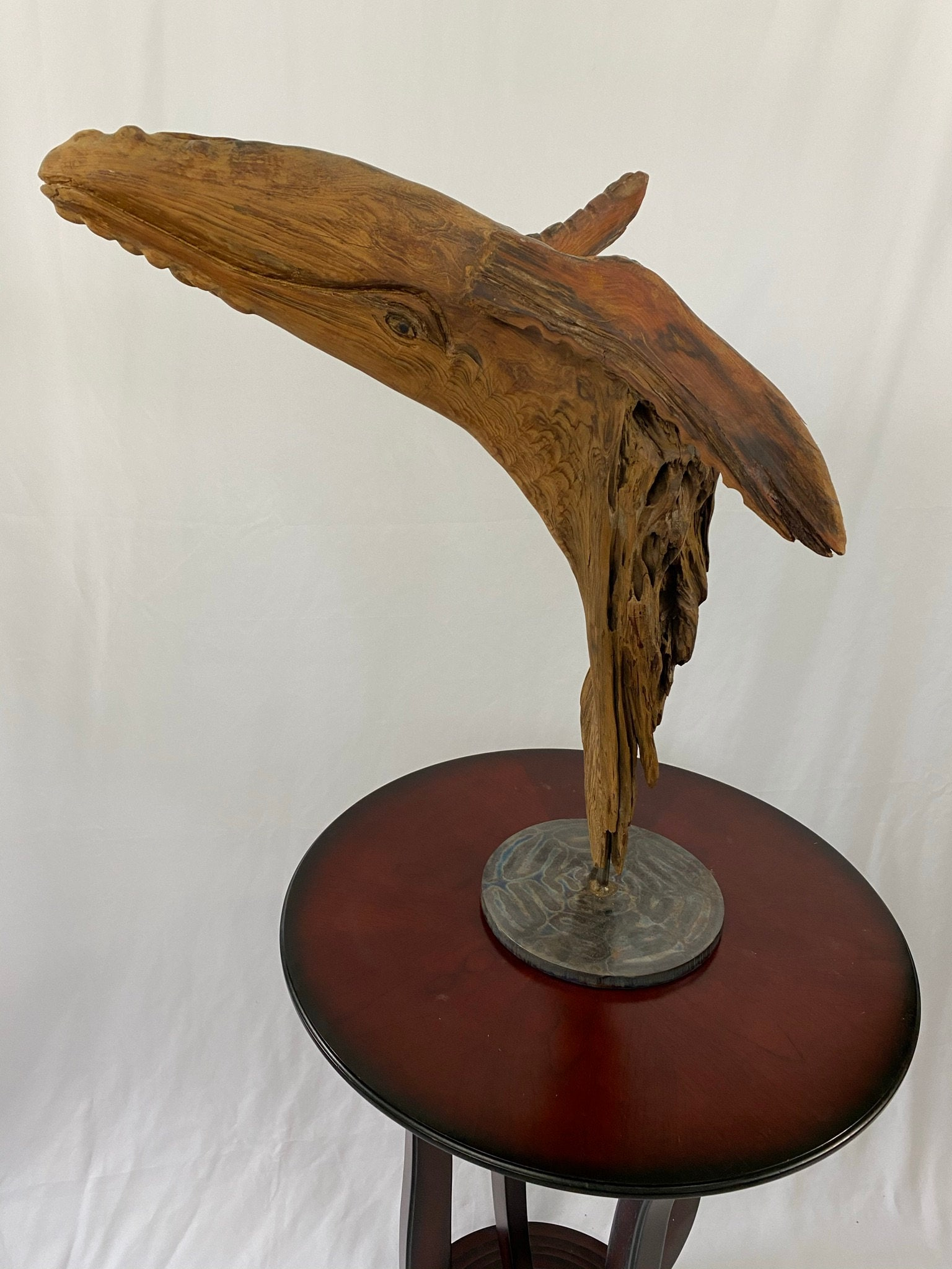 Humpback Whale Driftwood Sculpture Wood Carving | Etsy regarding Carved Wood Humpback Whale Trio On Driftwood Base Wall Hanging