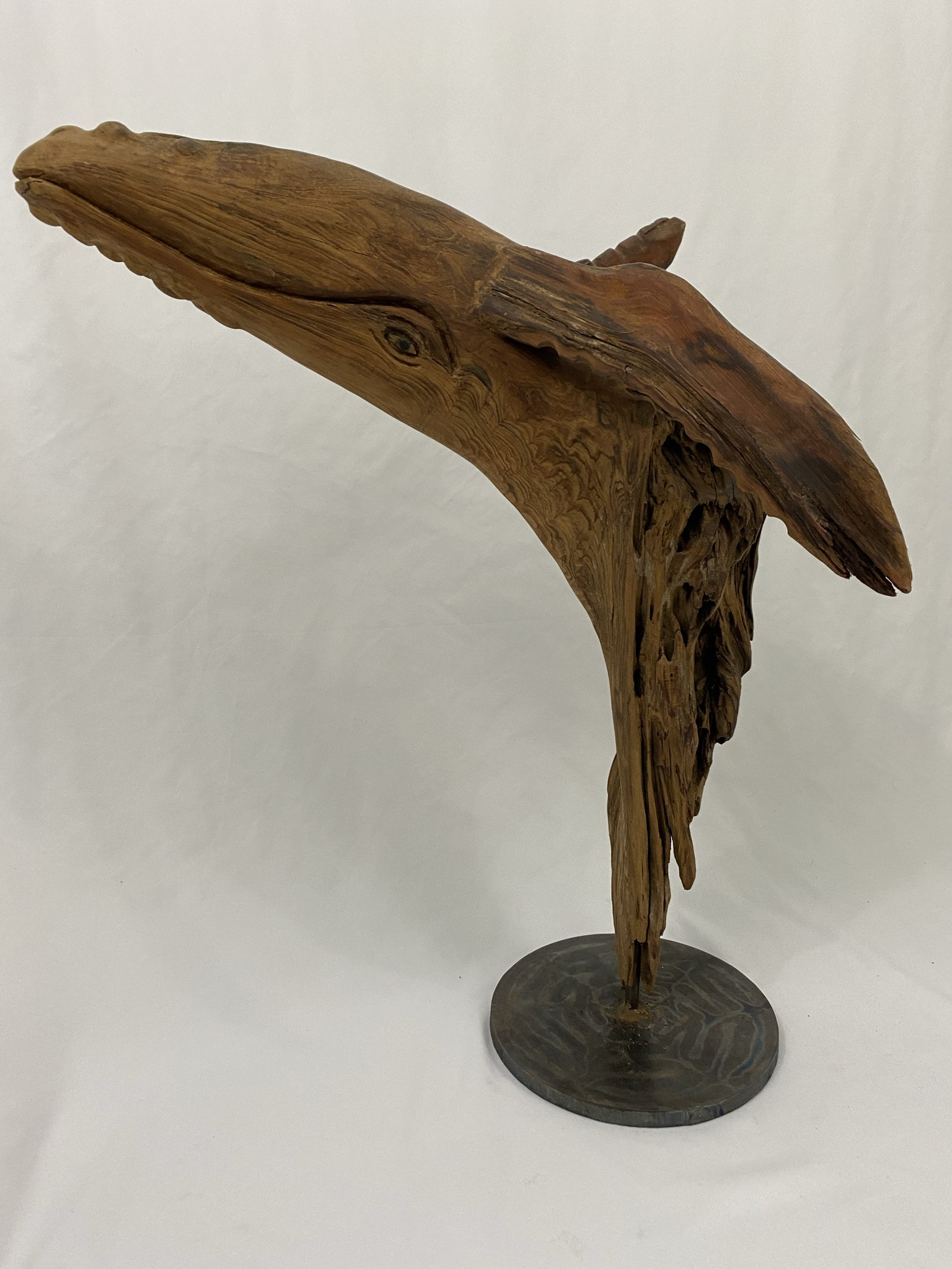 Humpback Whale Driftwood Sculpture Wood Carving | Etsy with regard to Carved Wood Humpback Whale Trio On Driftwood Base Wall Hanging