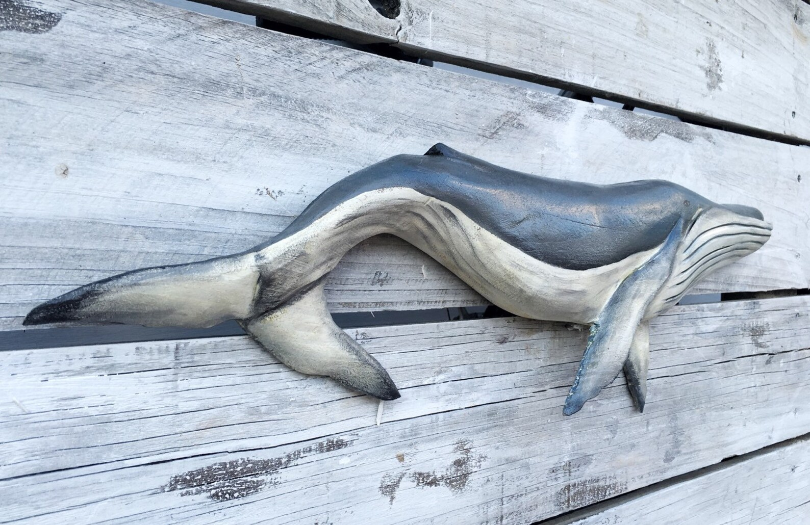 Humpback Whale Wood Carving Decor Hand Carved Reclaimed Wood | Etsy with regard to Carved Wood Humpback Whale Trio On Driftwood Base Wall Hanging