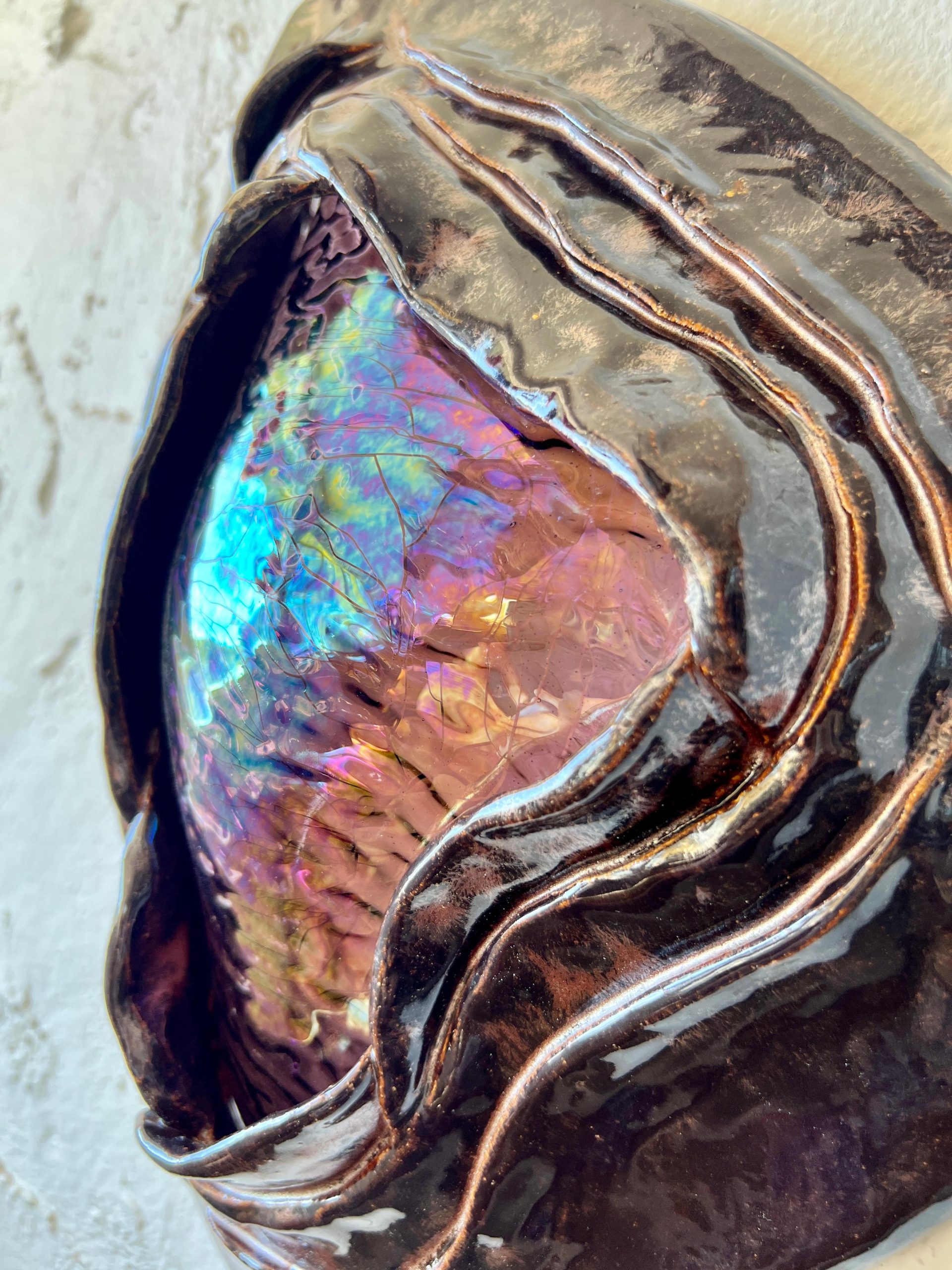 Kelly Witmer - Violet Hills - Ceramic And Glass Wall Sculpture For Sale ... regarding Understanding the Craftsmanship Behind Gem-Infused Glass Wall Sculptures