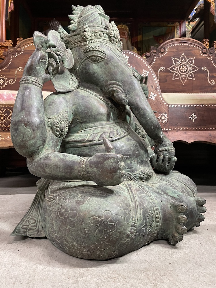 Large Lost Wax Brass Ganesha | Asian Art Imports pertaining to The Enduring Appeal of Asian Art Imports Bull Head A Timeless Treasure
