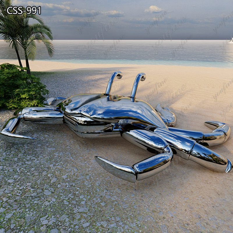 Large Modern Metal Crab Sculpture - Youfine Art Sculpture pertaining to Exploring the Diverse Styles and Applications of 3D Metal Crab Art