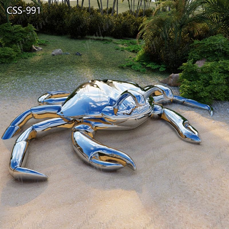 Large Modern Metal Crab Sculpture - Youfine Art Sculpture with regard to 3D Metal Crab Sculpture