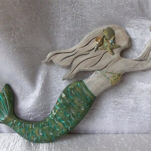 Mermaid, Mermaid Starfish Wall Decor, Mermaid Wall Art, Wall Statue ... throughout Transforming Your Home with Brown Mermaid Wall Art Inspiration