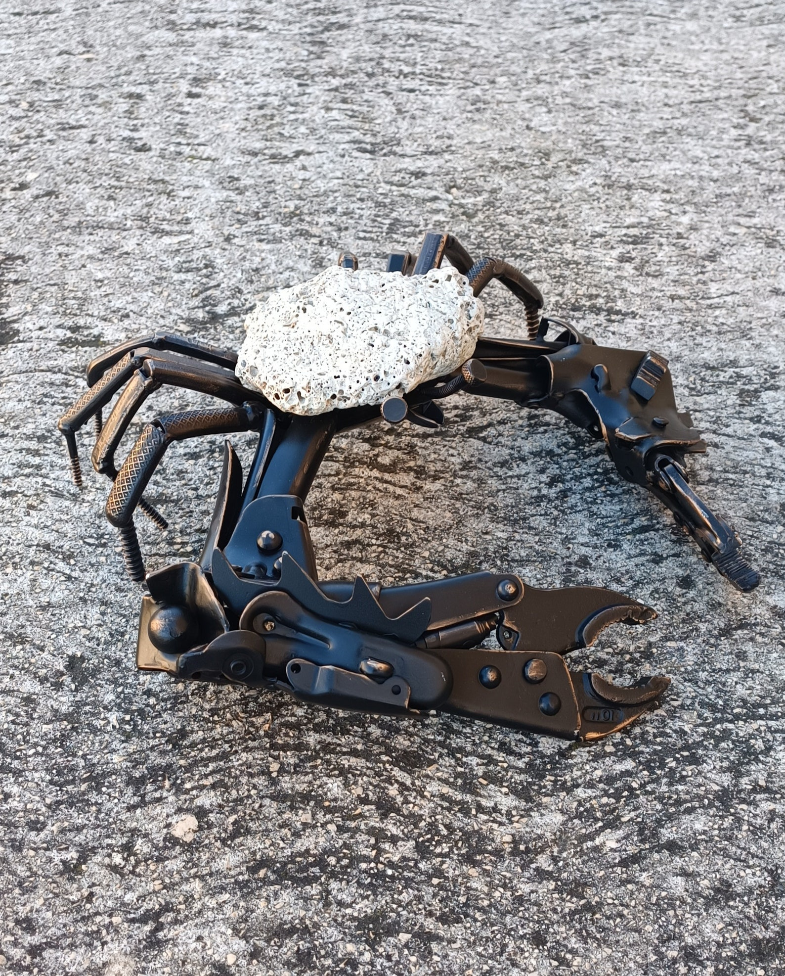 Metal Art Crab Sculpture. Tabletop Sculpture. Metal Crab. Conversation ... with 3D Metal Crab Sculpture