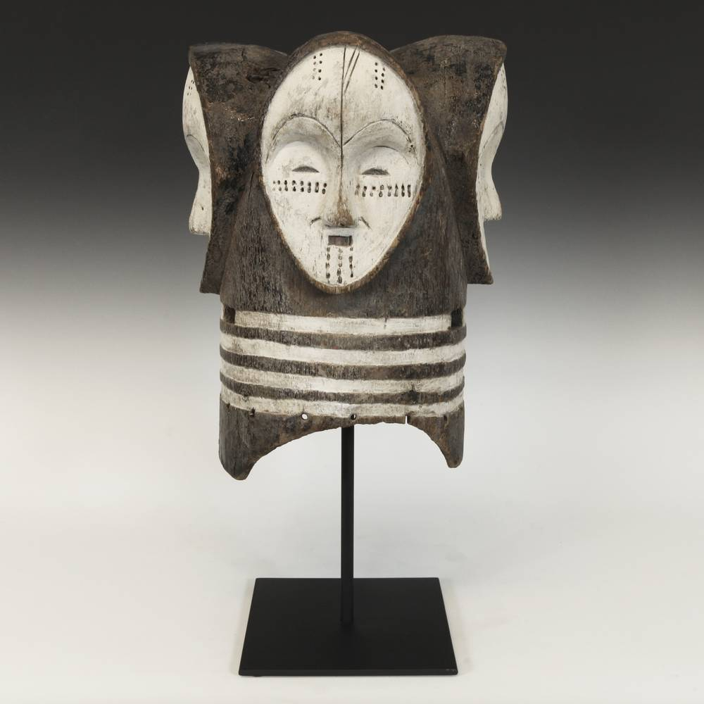 Ngontanga "Four-Faced" Helmet Mask Carved Wood Fang Gabon C. Africa ... in The Artistry and Significance of Carved and Painted Gabon Fang Masks