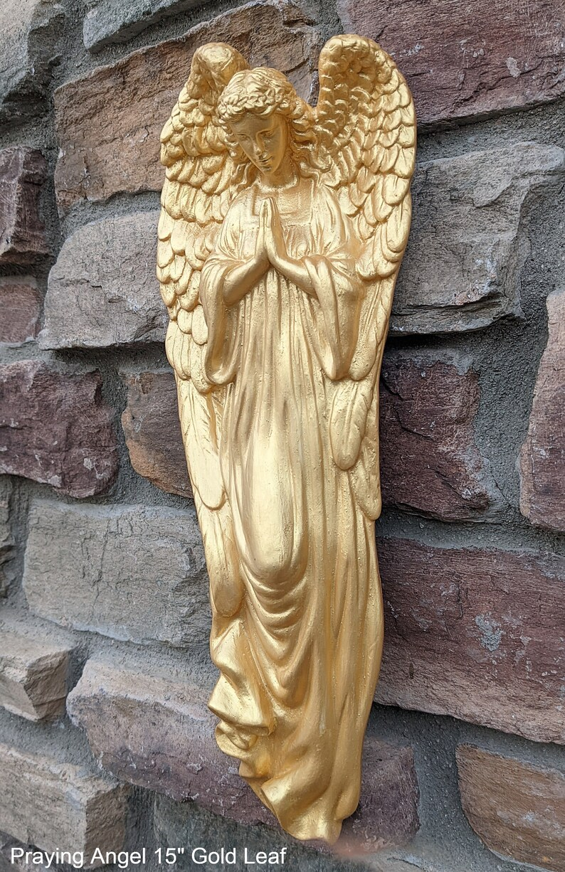 Praying Angel Wall Art Sculpture Frieze Plaque Home Decor - Etsy throughout Exploring Materials and Techniques in Angel of Peace Frieze Large Wall Sculptures