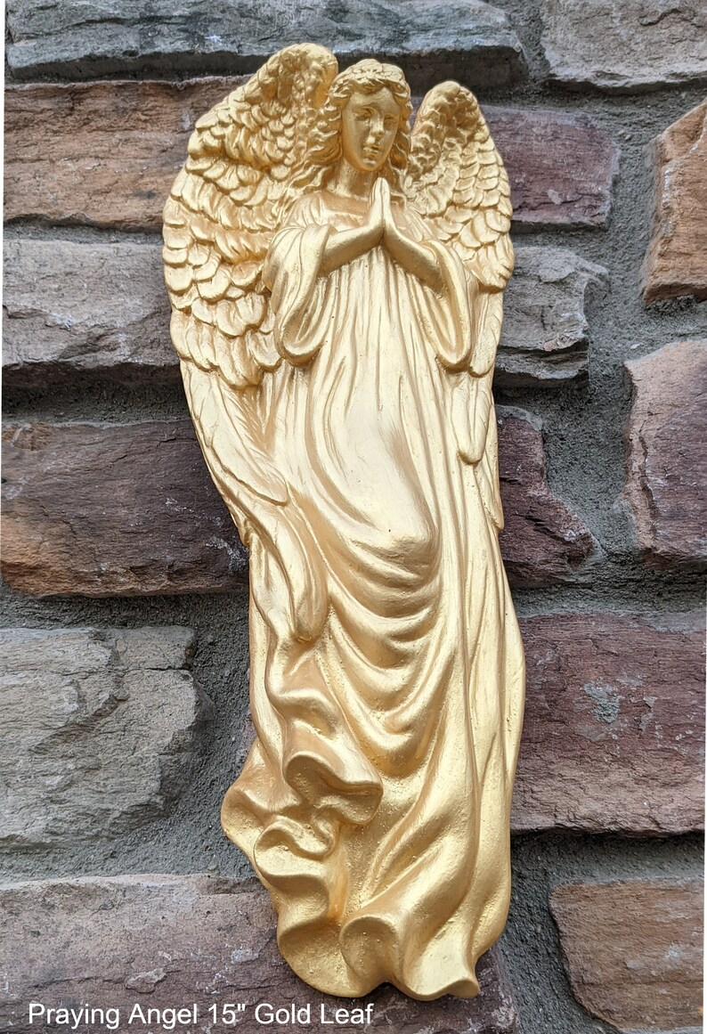 Praying Angel Wall Art Sculpture Frieze Plaque Home Decor - Etsy with Angel Of Peace Frieze Large Wall D̩cor