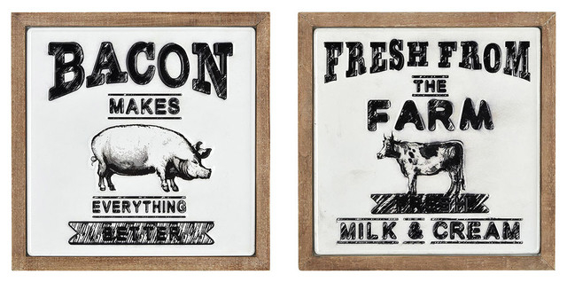 Sterling 3129-1167/S2 Almanac Wall Decor Iii - Farmhouse - Wall Accents ... in Almanac Wall Decor I, Black, White Enamel